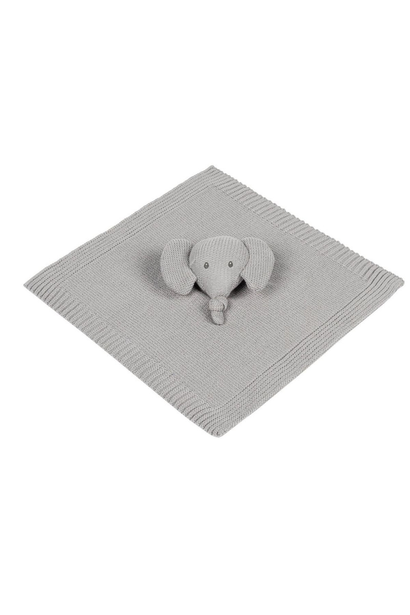 Nattou igračka pleteno ćebe sa likom slončeta, siv 