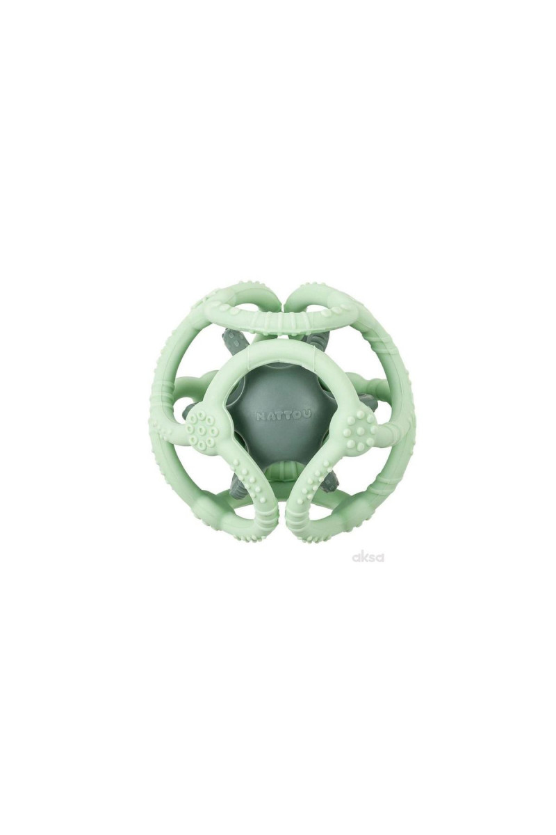 Nattou zvečka u obliku kruga, zelena 