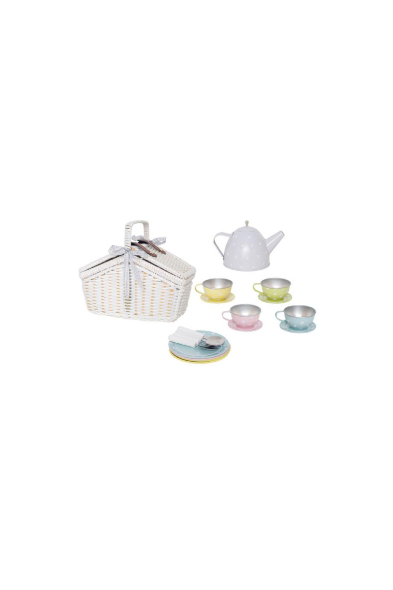 Jabadabad korpa za piknik sa setom za čaj, pastel 